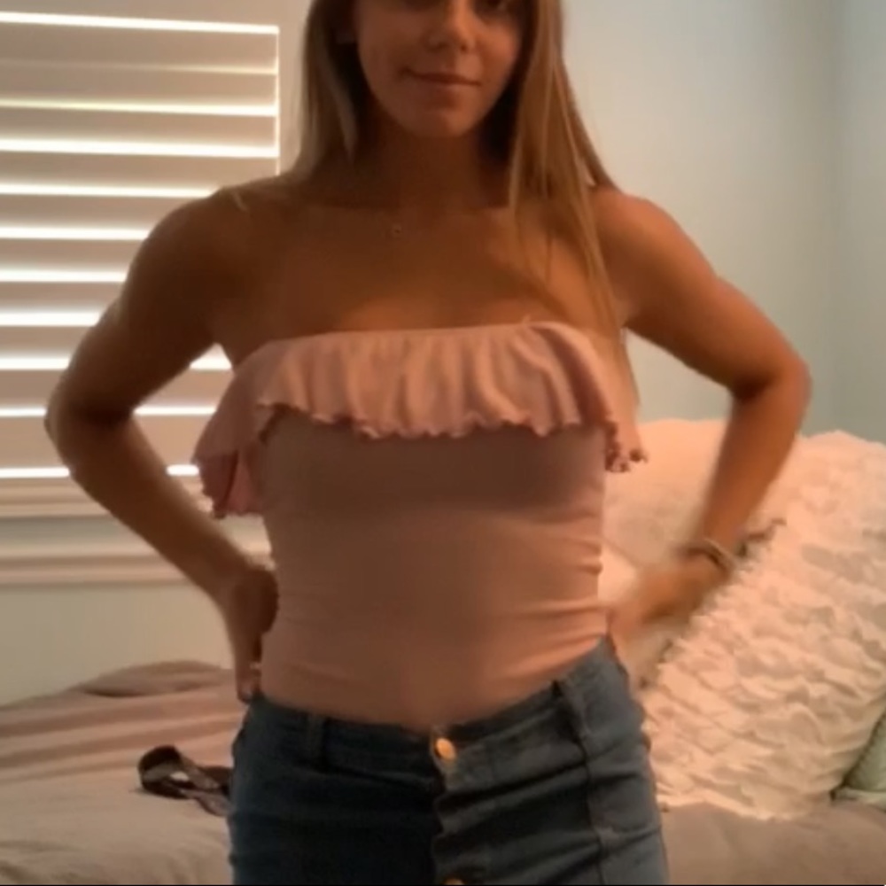 Light pink body suit